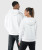 Emerge Hoodie, white performance hoodie, back view