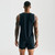 Pivot CC Tank, men's black performance tank with athletic fit, back view