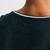 Pivot CC Tank, men's black performance tank, close-up of contrast stripe detail