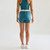 Momentum Active Short, women's Tundra Green/White shorts, back view