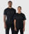 Unisex Surge T-Shirt in black worn by male and female models