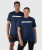 Unisex Ignite T-Shirt in navy worn by male and female models