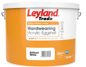 Leyland 10L acrylic eggshell brilliant white