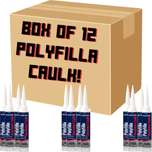 polyfilla polycell caulk box of 12