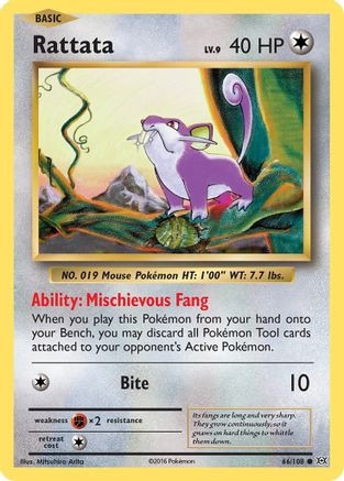 Rattata (PTCG-EVO) (Reverse Holofoil) (#66/108)