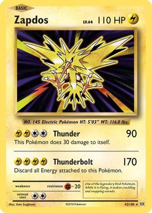 Zapdos (PTCG-EVO) (Holofoil) (#42/108)