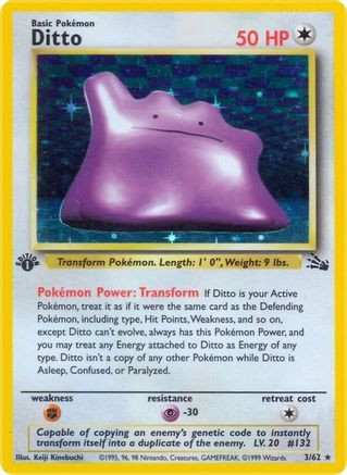Ditto (3) (PTCG-FO) (Unlimited Holofoil) (#03/62)