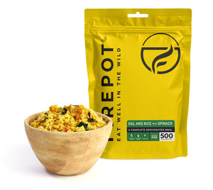 Firepot Dal and Rice with Spinach - Regular Serving dehydrated meal nz Firepot Dal and Rice with Spinach - Regular Serving dehydrated meal nz