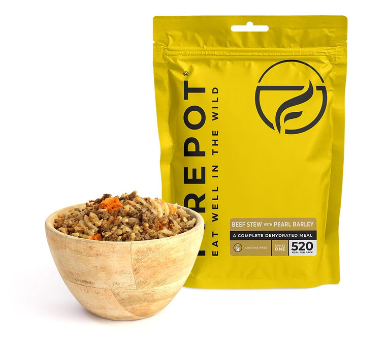 Firepot Beef Stew with Pearl Barley - Regular Serving dehydrated hiking meal nz