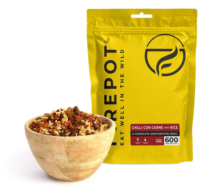 Firepot Chilli Con Carne with Rice - Regular Serving dehydrated meal nz