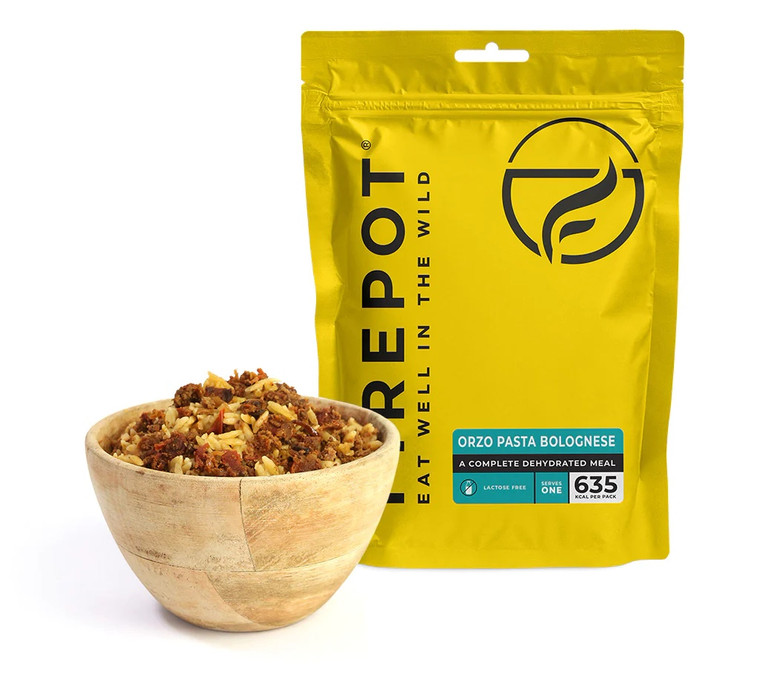 Firepot Orzo Pasta Bolognese - Regular Serving dehydrated meal nz