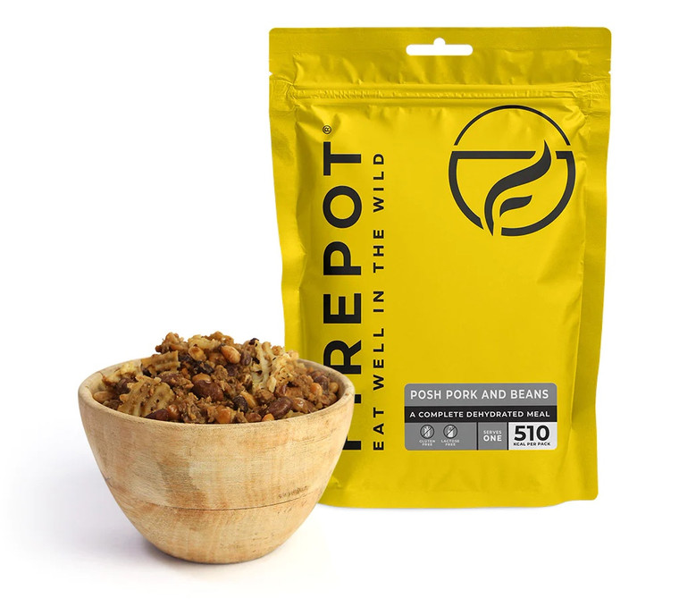 Firepot Posh Pork and Beans - Regular Serving dehydrated hiking meal nz