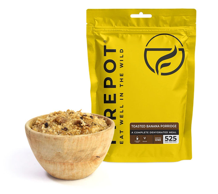 Firepot Toasted Banana Porridge - Regular Serving dehydrated meal nz