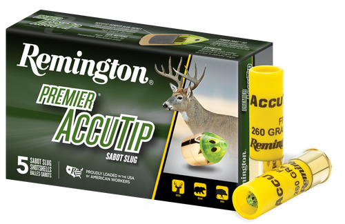 Remington Ammunition Premier Accutip, Rem 20498 Pra20m Atip Sab 20 3in Slug  260gr  5/20