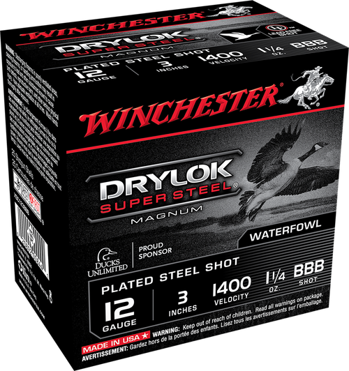 Winchester Ammo Drylok Super Steel, Win Xsc123bbb Drylok     12 3in Bbb Stl 11/4 25/10