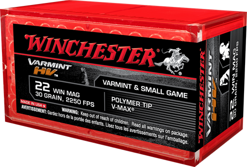 Winchester Ammo Varmint Hv, Win S22m2pt         22wmr    30vmax  Varmint 50/20
