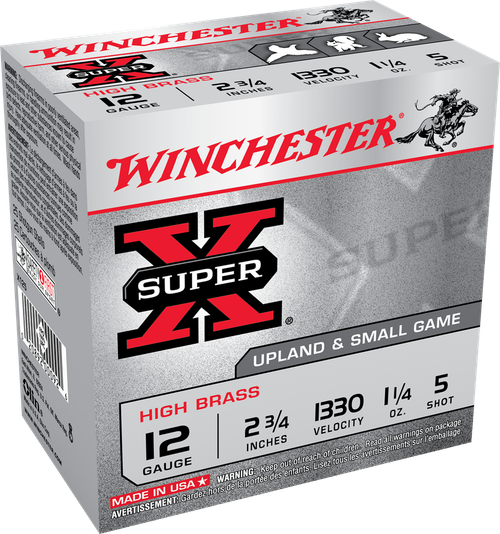 Winchester Ammo Super X, Win X125       Sup-x       12 2.75 5sh  11/4 25/10