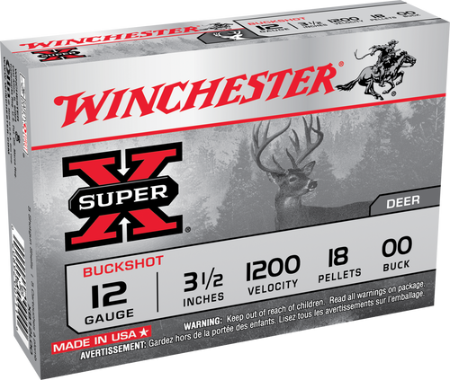 Winchester Ammo Super X, Win Xb12l00    Super-x     12 3.5  00 Bk      5/50