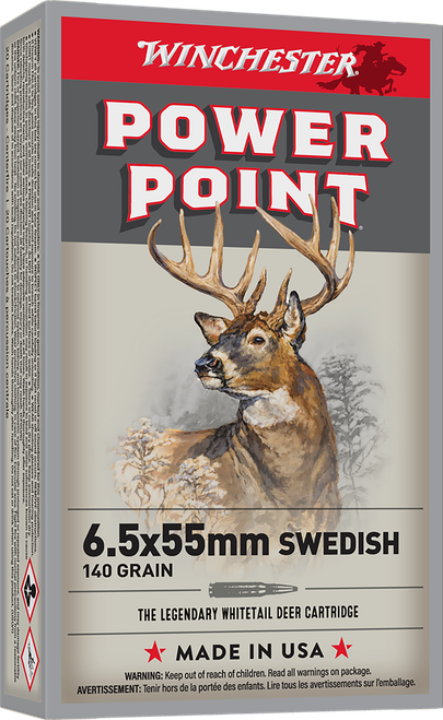 Winchester Ammo Power-point, Win X6555           65x55s  140 Sp           20/10