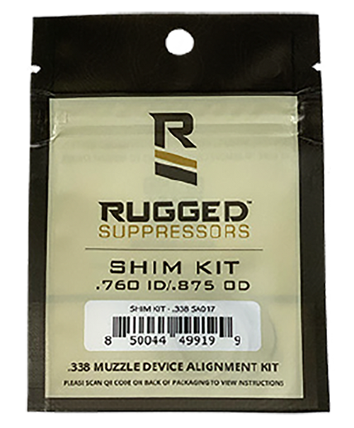 Rugged Suppressor Shim Kit, Rugged Sa017   338 Shim Kit 3/4x24 M18x1 M18.5x1