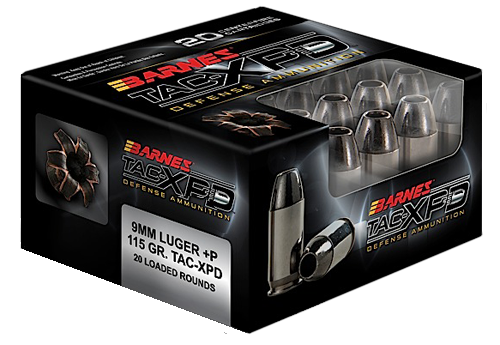Barnes Bullets Tac-xpd Defense, Brns 21551 Bpd9mm1       9mm+p 115 Txp       20/10