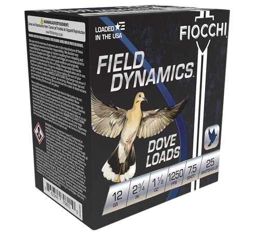 Fiocchi Field Dynamics, Fio 12gtx187  Dv/qu     12  2.75 7sht  1-1/8 25/10