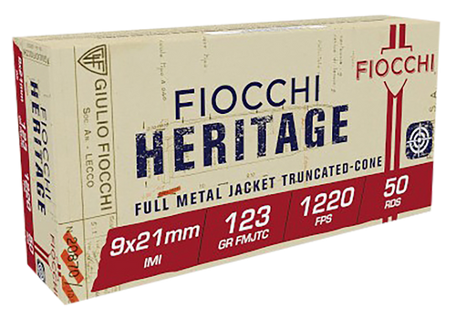 Fiocchi Heritage, Fio 9x21      9x21       123 Fmj             50/20
