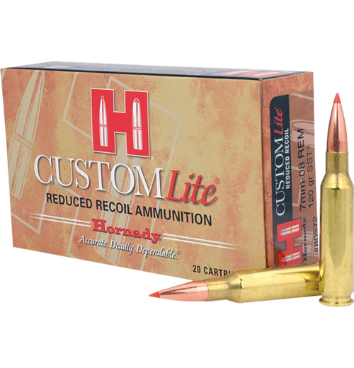 Hornady Custom Lite, Horn 80572  Custom Lite 7mm08     120 Sst    20/10