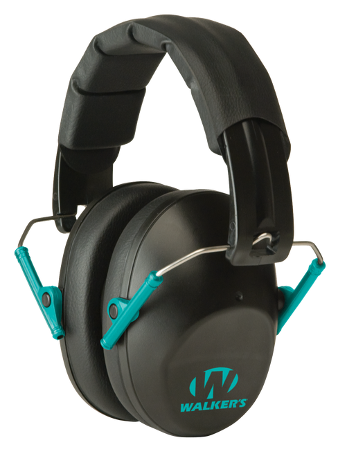 Walkers Game Ear Pro Low Profile, Wlkr Gwp-fpm1-bktl     Prolow Fld Muff Teal