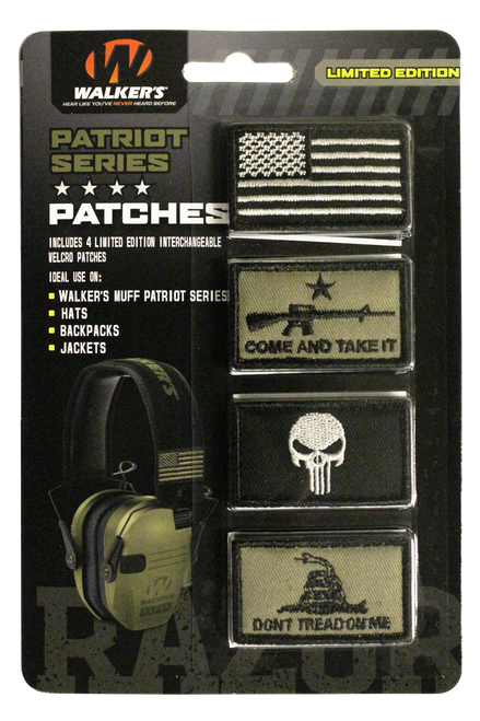 Walkers Game Ear Patriot Muff, Wlkr Gxp-patkit2       Razr Patriot Muff Patch Kt
