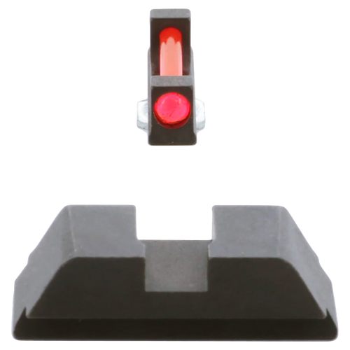Ameriglo Range Series Sight Set For Glock, Amer Gft113  Target Fiber Rod Glk 1-39  Blk/rd/blk