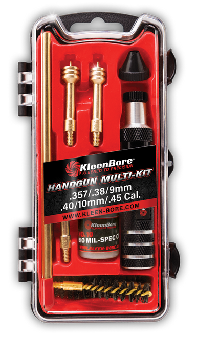 Kleen-bore Multi-pistol, Kln Hmk-38-45   Multi-pistol Kit .38/9/10mm/40/45