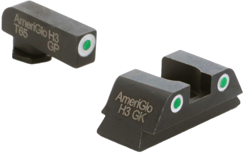 Ameriglo Classic Tritium Sight Set For Glock, Amer Gl430   Classic Tritm 42/43/43x/48 3d Grn/grn