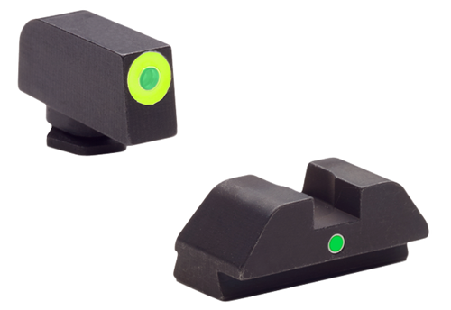 Ameriglo I-dot Sight  Set For Glock, Amer Gl305   I-dot Ns Glk 42/43         Grn/lm/grn