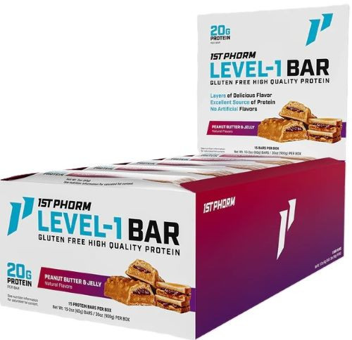 1st Phorm Level 1 Bar Peanut - Butter & Jelly 15 Bars