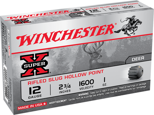 Winchester Ammo Super X, Win X12rs15   Super-x      12 2.75 Slug   1oz 5/50
