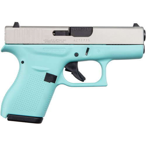 Glock G42 380 Auto 3.26'' 6-Rd Robin's Egg Blue & Aluminum Pistol