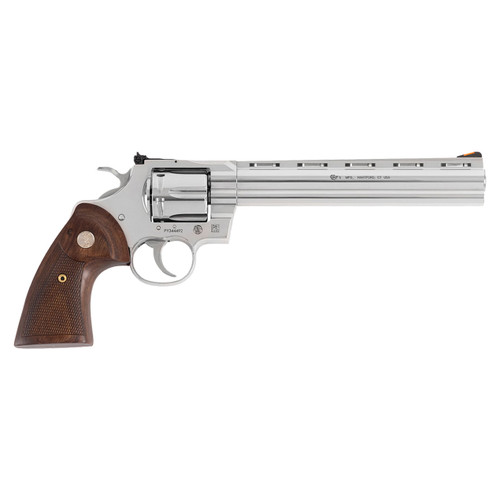 Colt Python .357 Magnum 8-Inch Stainless Revolver  6 Rounds  PYTHON-SP8WTS
