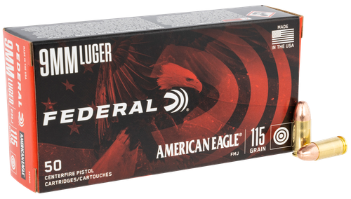 Federal American Eagle, Fed Ae9dp          9mm Lug  115 Fmj          50/20