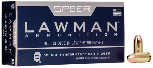 Speer Ammo Lawman, Speer 53653 Lawman       45acp 230 Tmj       50/20