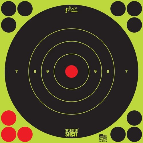 Pro-shot Splattershot, Proshot 8b-green-6pk      8" Splatter Bullseye Trg