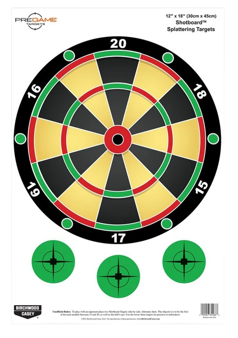 Birchwood Casey Pregame, Bir 35583          Pregame 12x18 Shotboard 100pk
