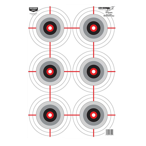 Birchwood Casey Eze-scorer, Bir 37209          Ezescorer 12x18 Mlt Blleye 10pk
