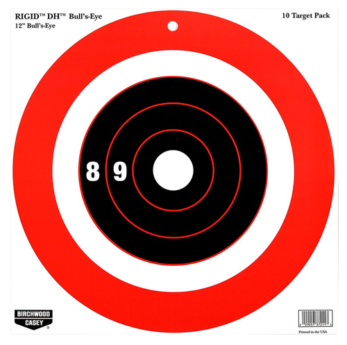 Birchwood Casey Rigid, Bir 37211          Rigid 12 Bullseye Dh Tgt   10pk