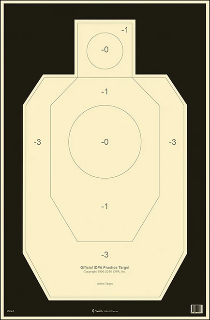 Action Target Inc Competition, Action Idpa-p-100     Comp Idpa S  Target    100bx