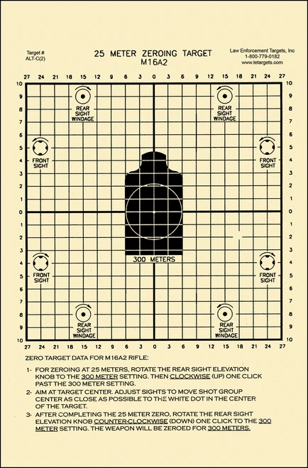Action Target Inc Sighting, Action Altc(2)100     25 Meter Dod M16a2     100bx