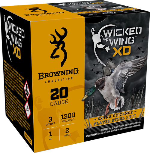 Browning Ammo Wicked Wing Xd, Brna B193412032 20 3      20 3in 2stl    1oz 25/10