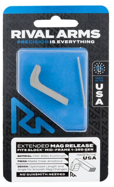 Rival Arms Magazine Release, Rival Ra72g001d    Mag Release Ext Glock Gen3 Stl