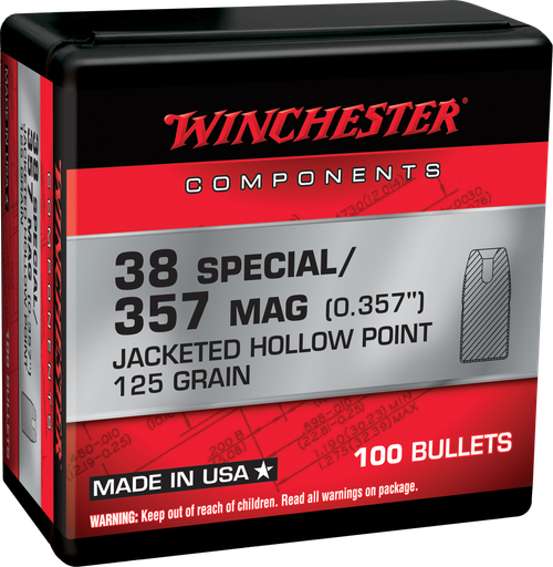 Winchester Ammo Centerfire Handgun, Win Wb38hp125x     Bul 38sp   125 Jhp Retl  100/10