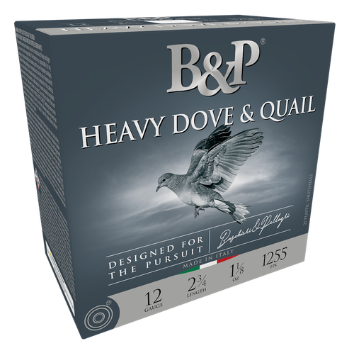 B&p Ammunition Heavy Dove & Quail, B&p 12b18d75  Dove&quail 12g 2.75 7.5 1-1/8  25/10